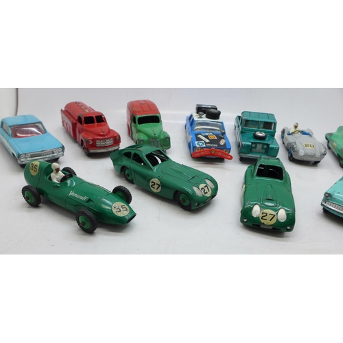 748 - Thirteen Dinky Toys and Corgi Toys die-cast vehicles including Hillman Hunter rally car