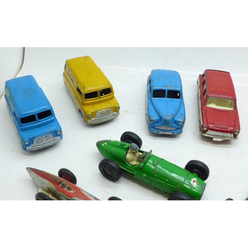 753 - Thirteen Dinky Toys die-cast vehicles including seven racing cars