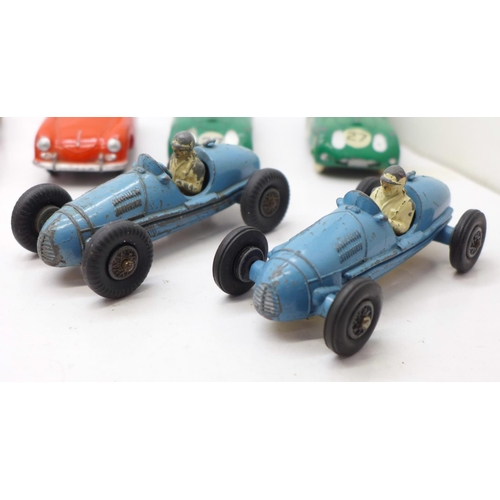 753 - Thirteen Dinky Toys die-cast vehicles including seven racing cars