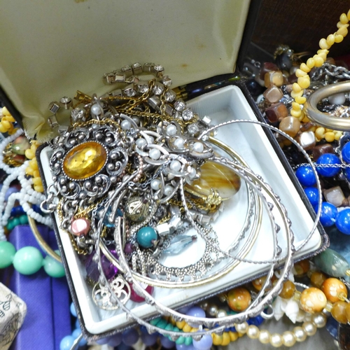 756 - A large case of costume jewellery