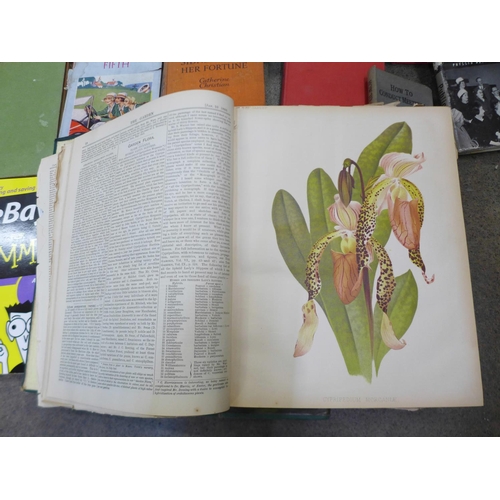 780 - A box of books with 'Gardens' volume 25, 1883, with coloured plates