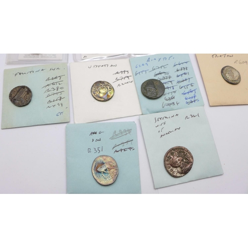 800H - Ten Roman coins, (packaged, listed and priced)