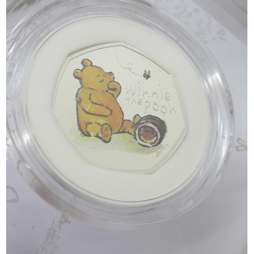 800L - Coins;-2020 Disney Classic Winnie the Pooh UK 50p silver proof coin, appearing for the first time on... 