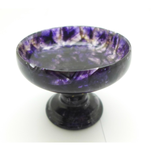 803 - A Treak Cliff Blue John tazza, diameter 69mm