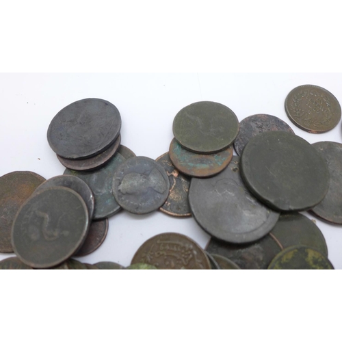 876 - A collection of coins, mainly 19th Century