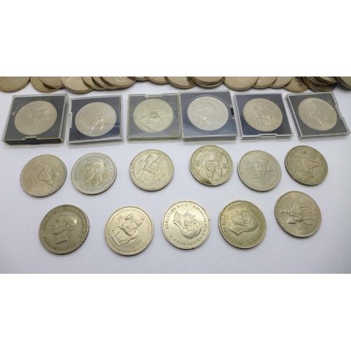 915 - Thirty-five commemorative crowns, (20 Silver Wedding and 15 1953)