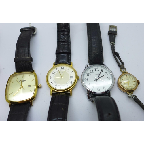 923 - Wristwatches including lady's and a gentleman's Rotary