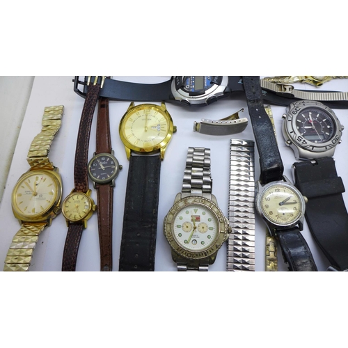 946 - A collection of wristwatches including Helios