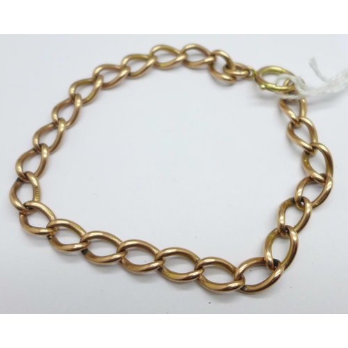 951 - A 9ct gold bracelet, 18.2g