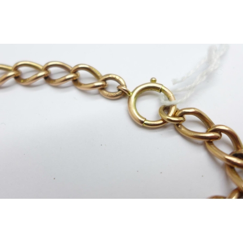 951 - A 9ct gold bracelet, 18.2g