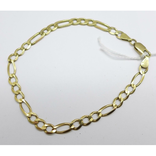 953 - A 9ct gold bracelet, 7.4g