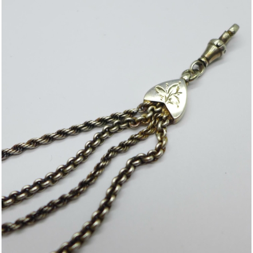 970 - A Victorian silver Albertina chain