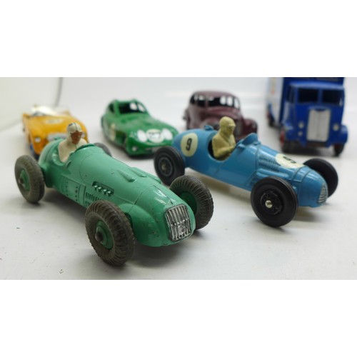 784 - Twelve Dinky Toys die-cast vehicles including eight racing cars