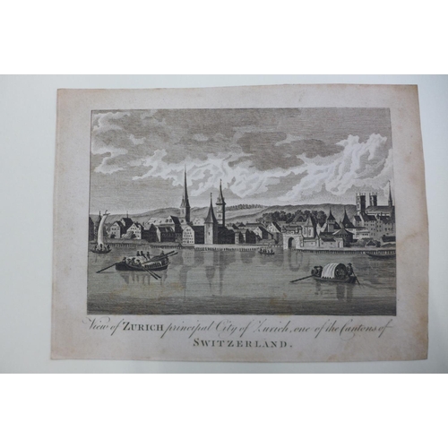 12 - A folio of 18th Century topographical engravings, including costumes, rituals, views, etc., approx 1... 