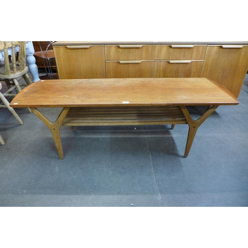 139 - A Danish Henning Kjaernulf teak Y-leg coffee table