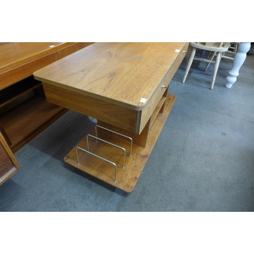 141 - A teak record cabinet