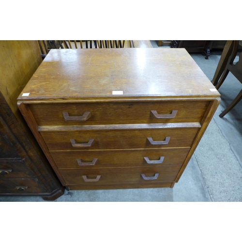 155 - A G-Plan Brandon oak chest of drawers