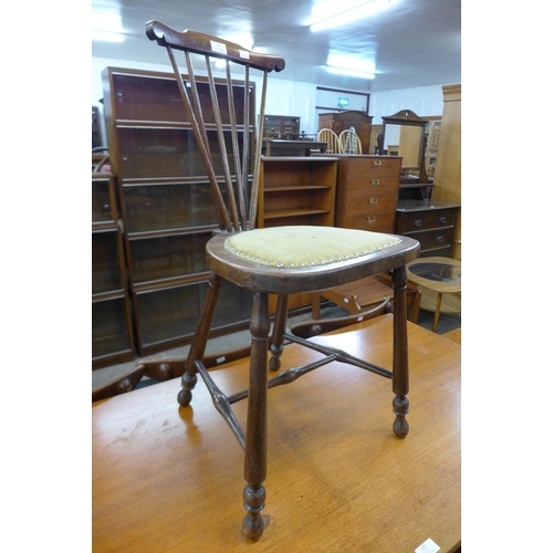 166 - An Arts and Crafts mahogany bedroom chair, attributed to Liberty & Co.