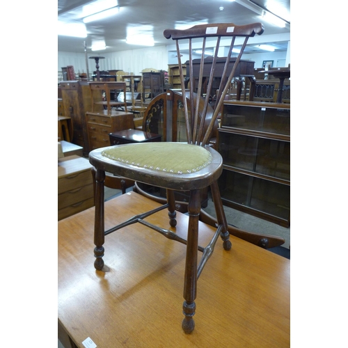 166 - An Arts and Crafts mahogany bedroom chair, attributed to Liberty & Co.