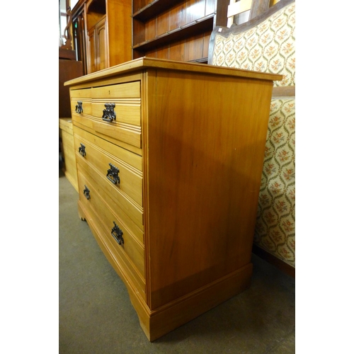 181 - A Victorian satin birch chest of drawers