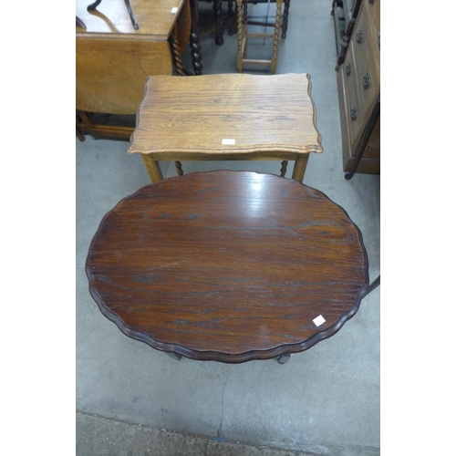 209 - Three oak barleytwist occasional tables