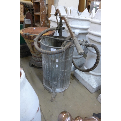 355 - A galvanised agricultural sprayer