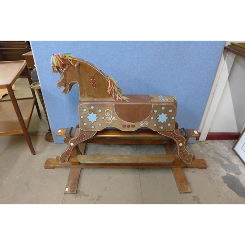 368 - A painted pine child's rocking horse