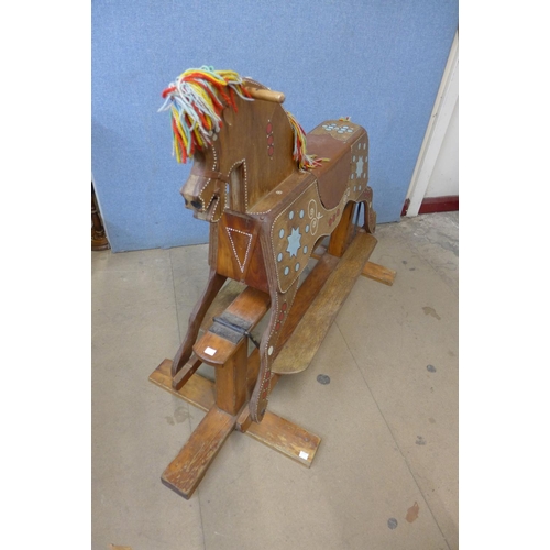 368 - A painted pine child's rocking horse