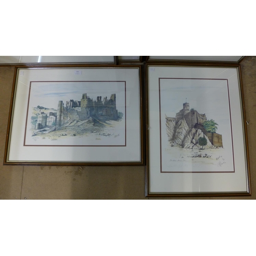 374 - A set of six signed limited edition prints, Middle Eastern scenes