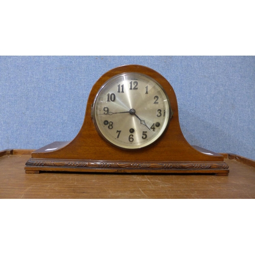 390 - A 1920's mahogany mantel clock