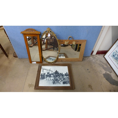 398 - Three mirrors and a fox hunting photographic print