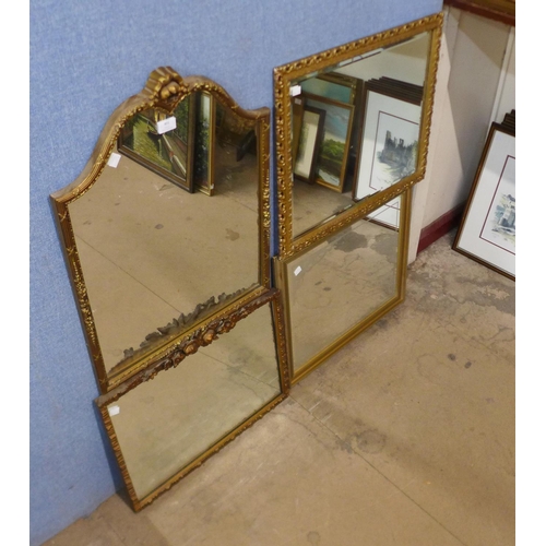 401 - Four gilt framed mirrors