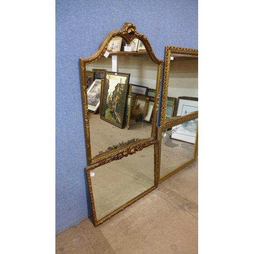 401 - Four gilt framed mirrors