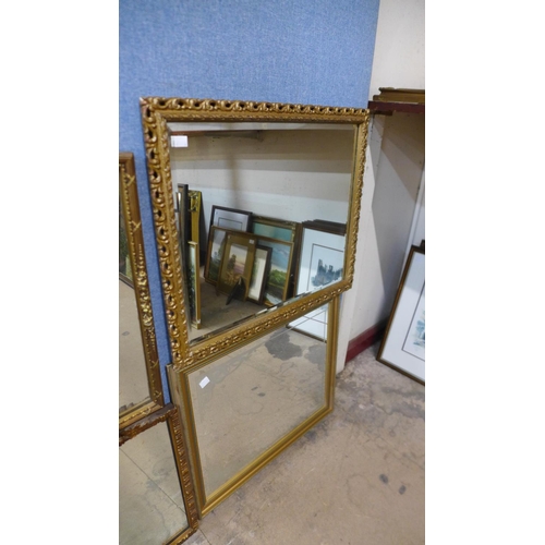 401 - Four gilt framed mirrors