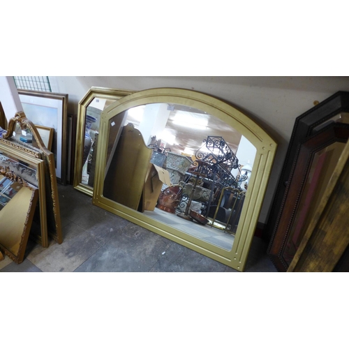 403 - Two gilt framed overmantel mirrors