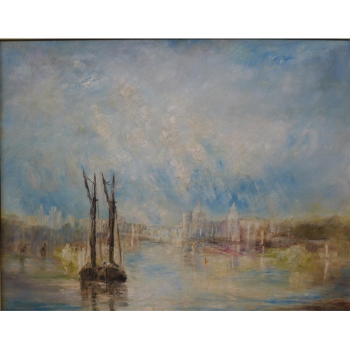 5 - * Brinton, Venetian landscape, oil on board, 62 x 79cms, framed