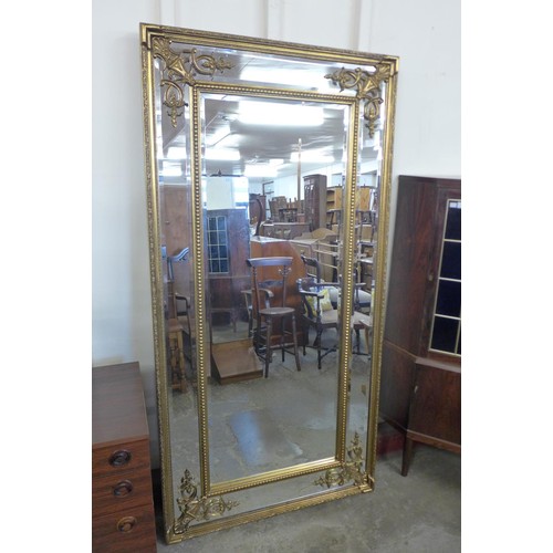 92b - A large French style gilt framed mirror, 183 x 92cms    (M33138)   #