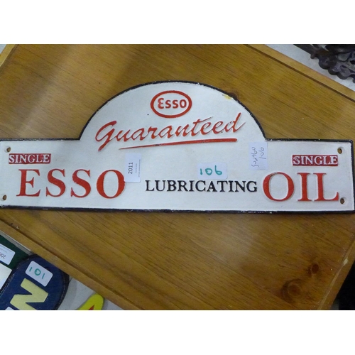 2020 - Esso sign, domed 50cm * this lot attracts vat