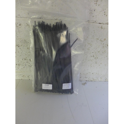 2093 - 5 Packs of black cable ties - approx. 1000 in total - length 10