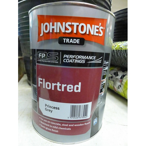 2024 - A tin of Johnson's 5Ltr Princess Grey flortred paint