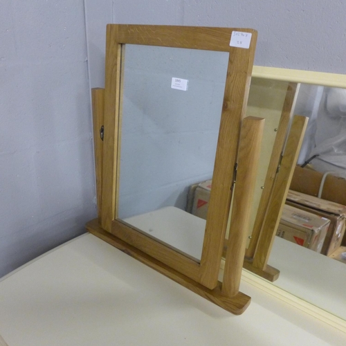 1889 - A Rutland  oak dressing table mirror (RA-TM-TR) (Ref 28) * this lot is subject to VAT