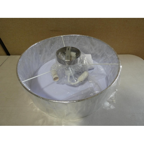 3007 - A three light silver effect ceiling light (diameter 40cm)  * This lot is subject to VAT