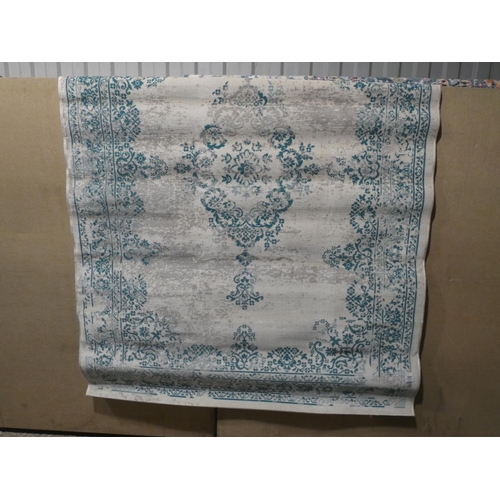 3061 - A Tiana teal/beige rug (160 x 230cm) * this lot is subject to VAT