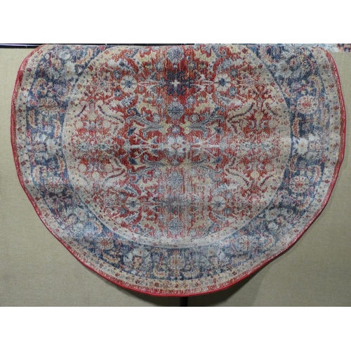 3080 - A Holbeach red round rug (120 x 120cm) * this lot is subject to VAT