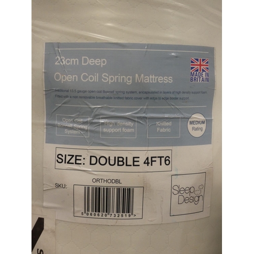 3092 - A double open coil sprung mattress * this lot is subject to VAT