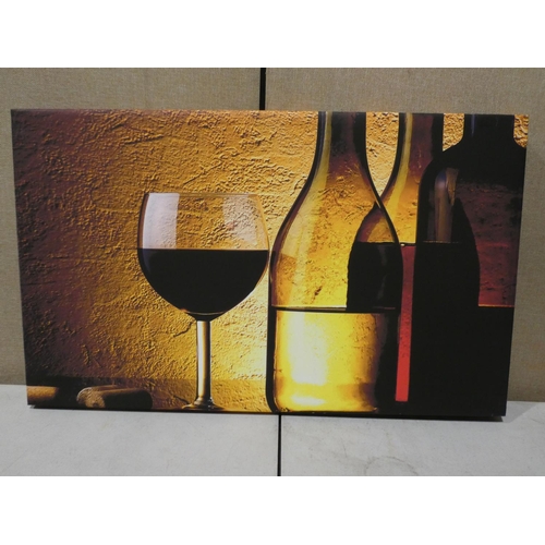 3111 - A wine glass print on canvas (80 x 50cm) * this lot is subject to VAT