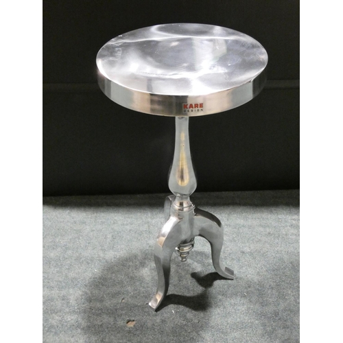 3119 - A metal chrome finish plant stand (H60 x dia 28cm) * this lot is subject to VAT