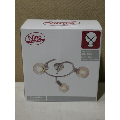 3129 - A Nino Castello 3-light ceiling light * this lot is subject to VAT