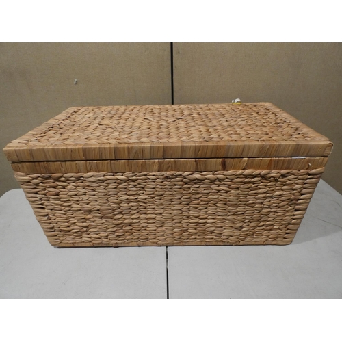 3131 - A woven style linen basket (H45 x W95 x D47cm) * this lot is subject to VAT