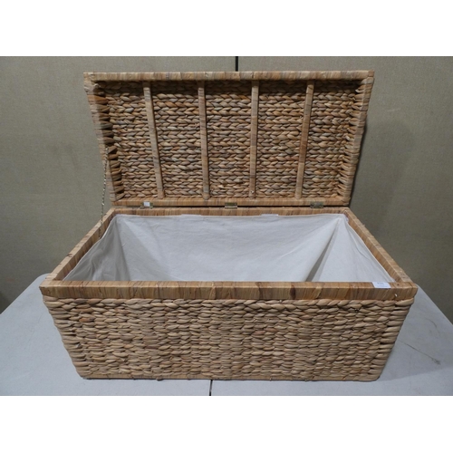 3131 - A woven style linen basket (H45 x W95 x D47cm) * this lot is subject to VAT